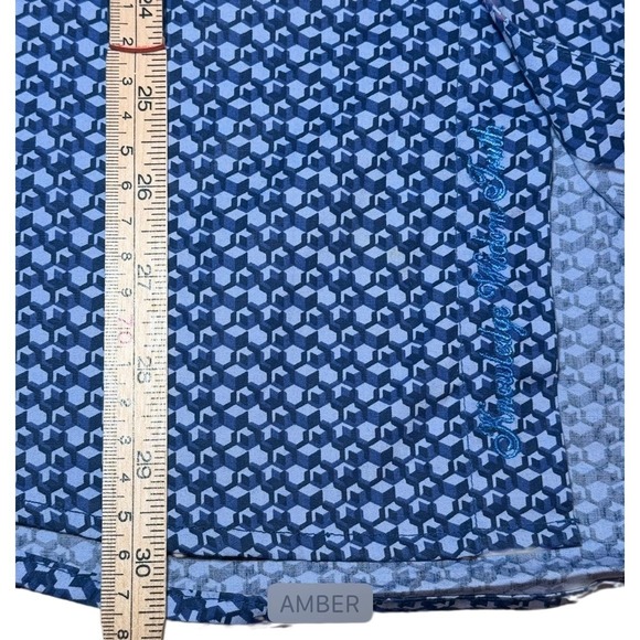 Robert Graham Mens L Classic Fit Shirt Blue Geometric Button Down Long Sleeve - Picture 10 of 10